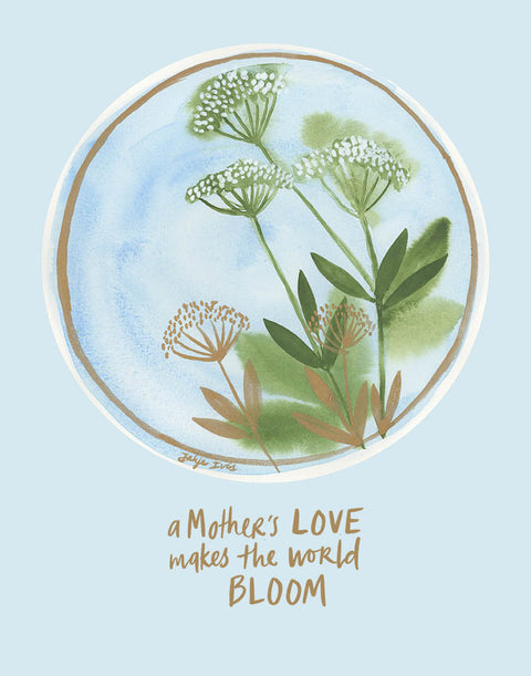 Mother's Love Blue - Digital Download 11x14 Print