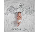 Organic Cotton Swaddle Blanket - Swans - Baby Jives Co