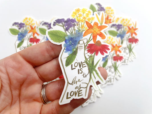 LIVE AS LOVE Sticker - Baby Jives Co