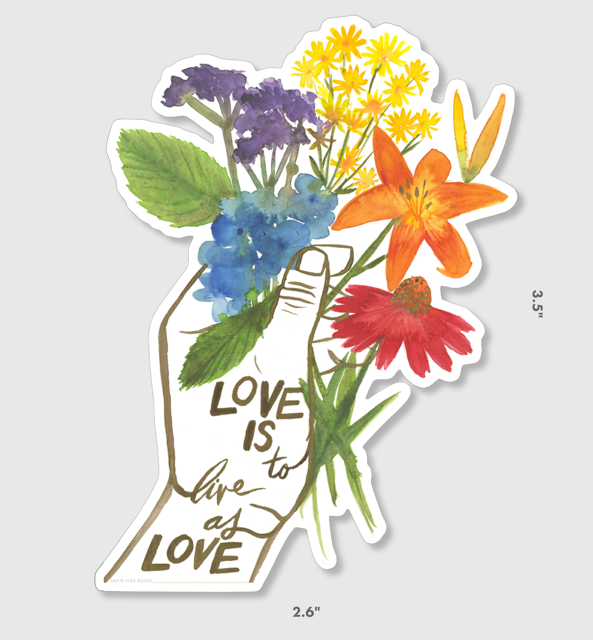 LIVE AS LOVE Sticker - Baby Jives Co