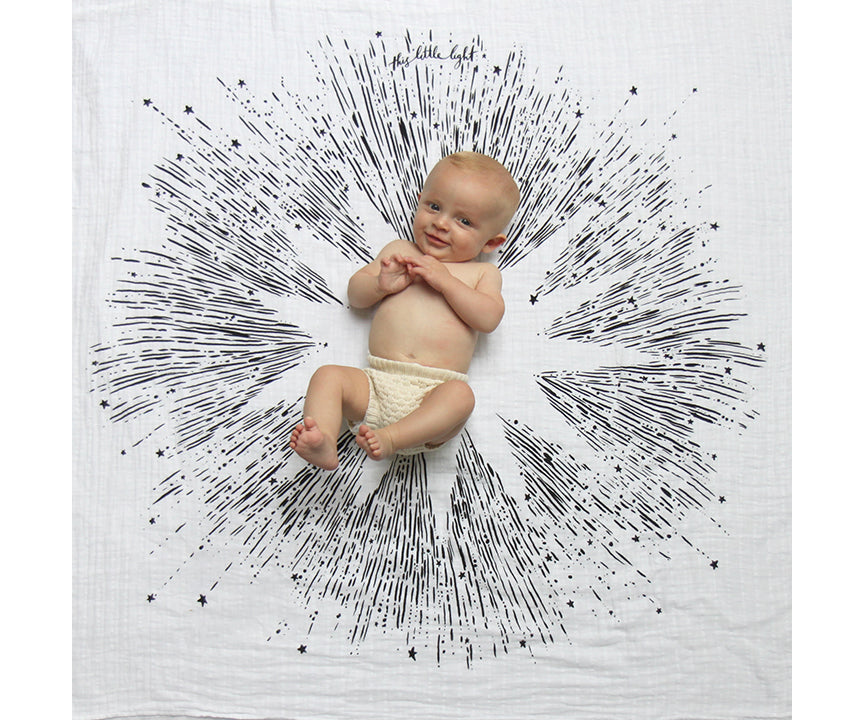Organic Cotton Swaddle Tapestry - Starlight - Baby Jives Co